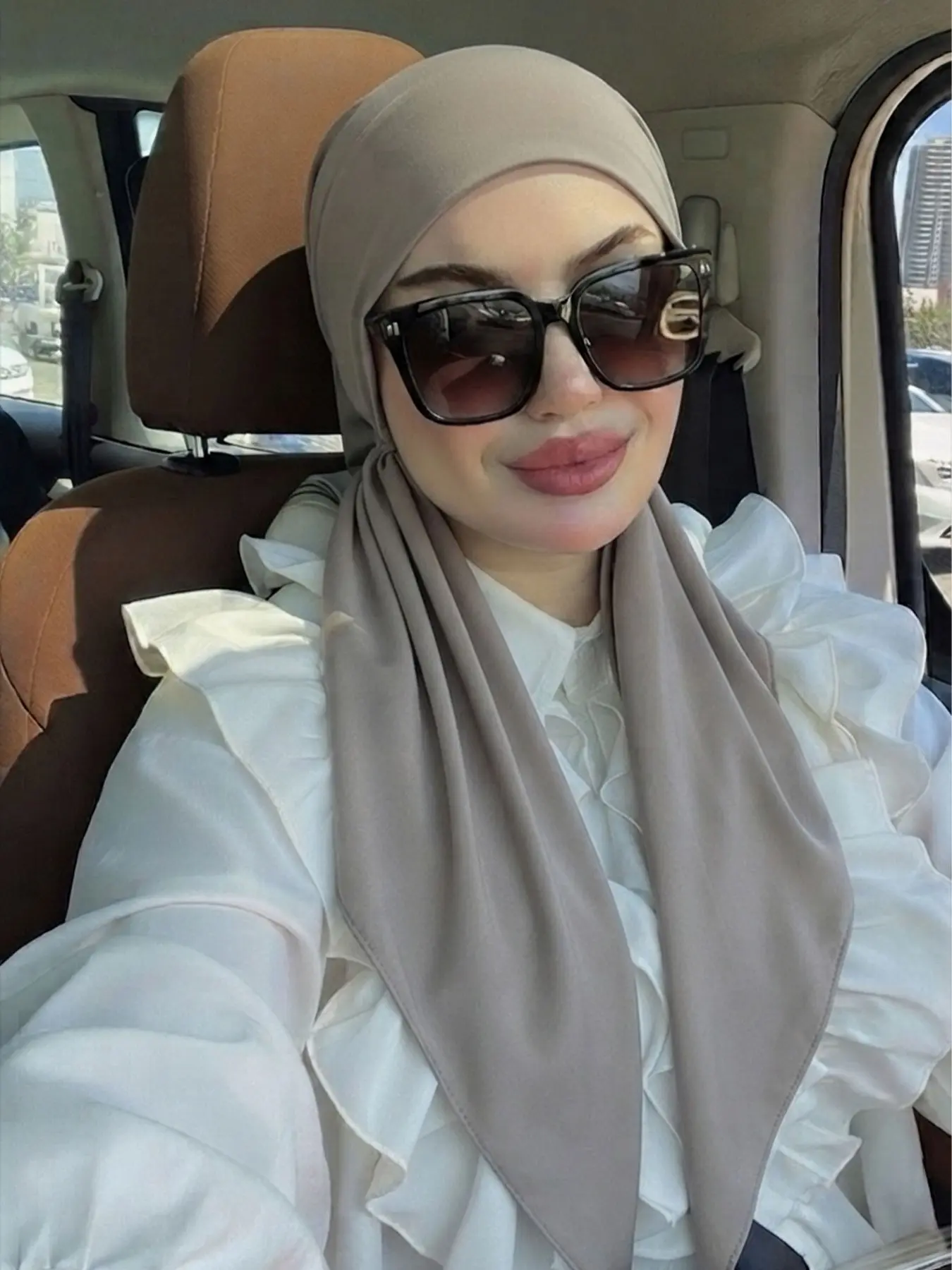 1 Pack Satin Silk Hijab, Premium Glossy Finish, Lightweight & Breathable, Full Coverage Headscarf, Daily Modest Look