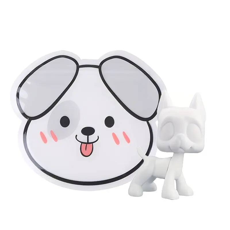 Lps Great Dane Doll Ornaments, Cute Bag Base, DIY Paint Design, Pet Shop Decor, Customizable Great Dane Ornament Set, Pvc Collectible Statue