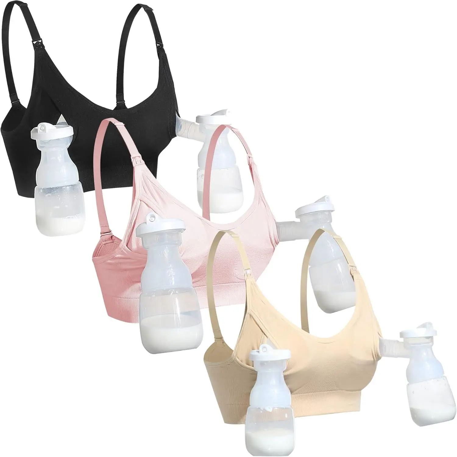 Nursing Bra Support Pumping Bra Hands Free All in One Maternity Bra Comtable Breast No Pad Pumps Bra
