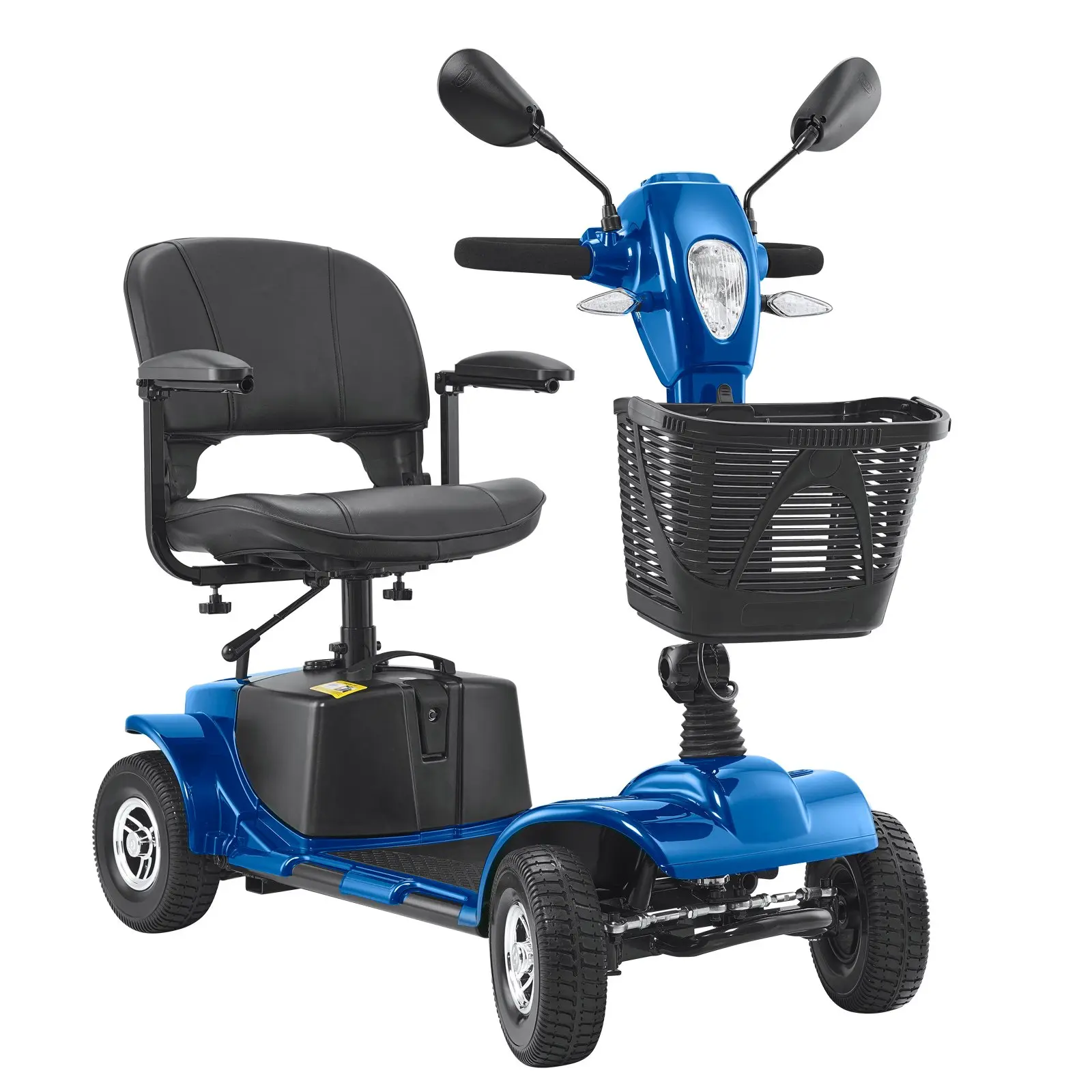 【DealsForYouDays】VEVOR Heavy-Duty 4 Wheel Mobility Scooter for Adults Seniors - Folding Electric Powered Mobility Scooter 12 Mile Long Range, Travel Scooter with 9 Climbing Capacity, 265lb Capacity