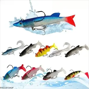 3.62In Pre-Rigged Soft Swimbaits, Realistic Paddle Tail Fishing Lures With Pre-Tied Hooks And Natural Swimming Action, Bass Fishing Tackle For Freshwater Fishing, River Fishing, Trout, Redfish And Predator Fish Anglers