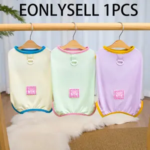 New Spring and Summer Cool Dog Clothes, Cat Clothing, Small Animal Shirts, Vests - Breathable and Cool Two-Legged Suits, Onesies, English Style Casual Sun Protection Dog Clothes for Small Animals