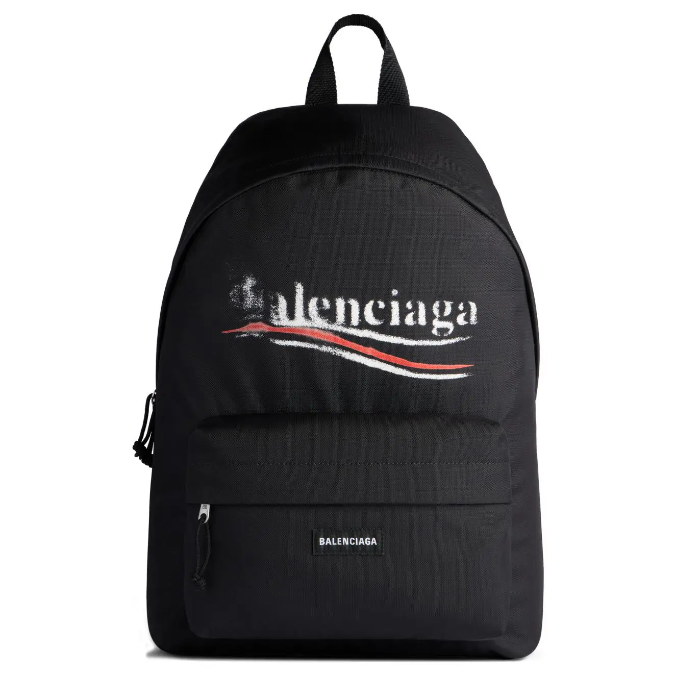 Balenciaga Explorer Logo-Print Zip-Closure Nylon Backpack for Men in Black