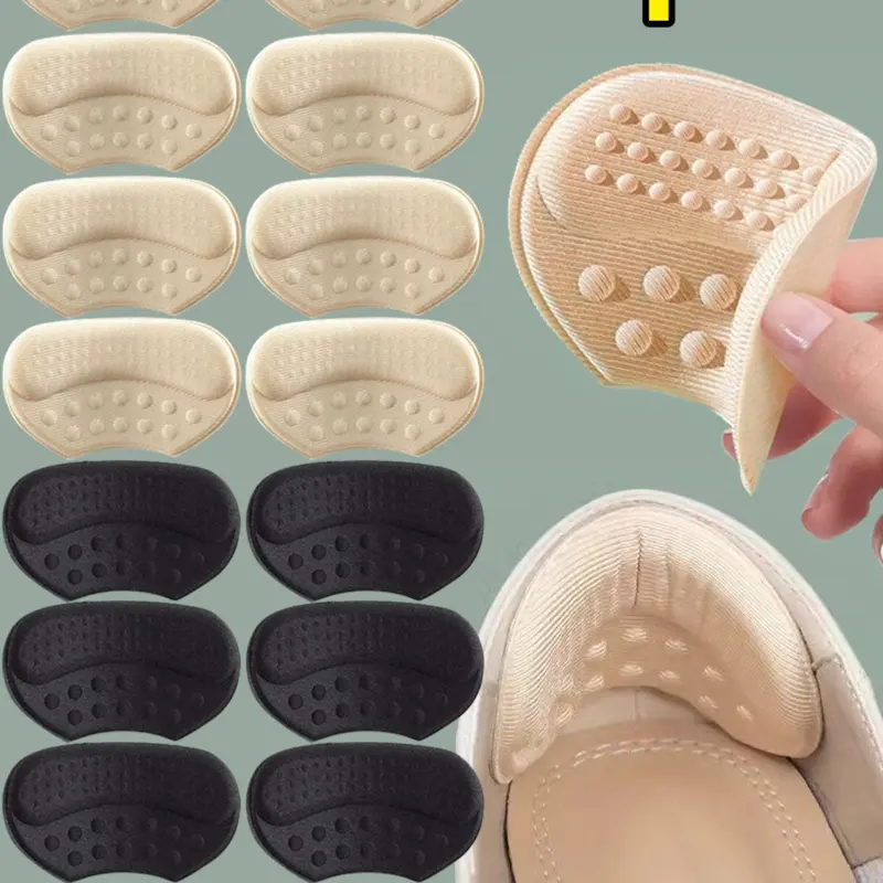 16pcs Self-Adhesive Heel Pads, Sticky Inserts, Adjustable Shoe Size, Thick Sponge Material, Anti-Slip, Comfortable Fit, Ideal for Sports & Casual Shoes