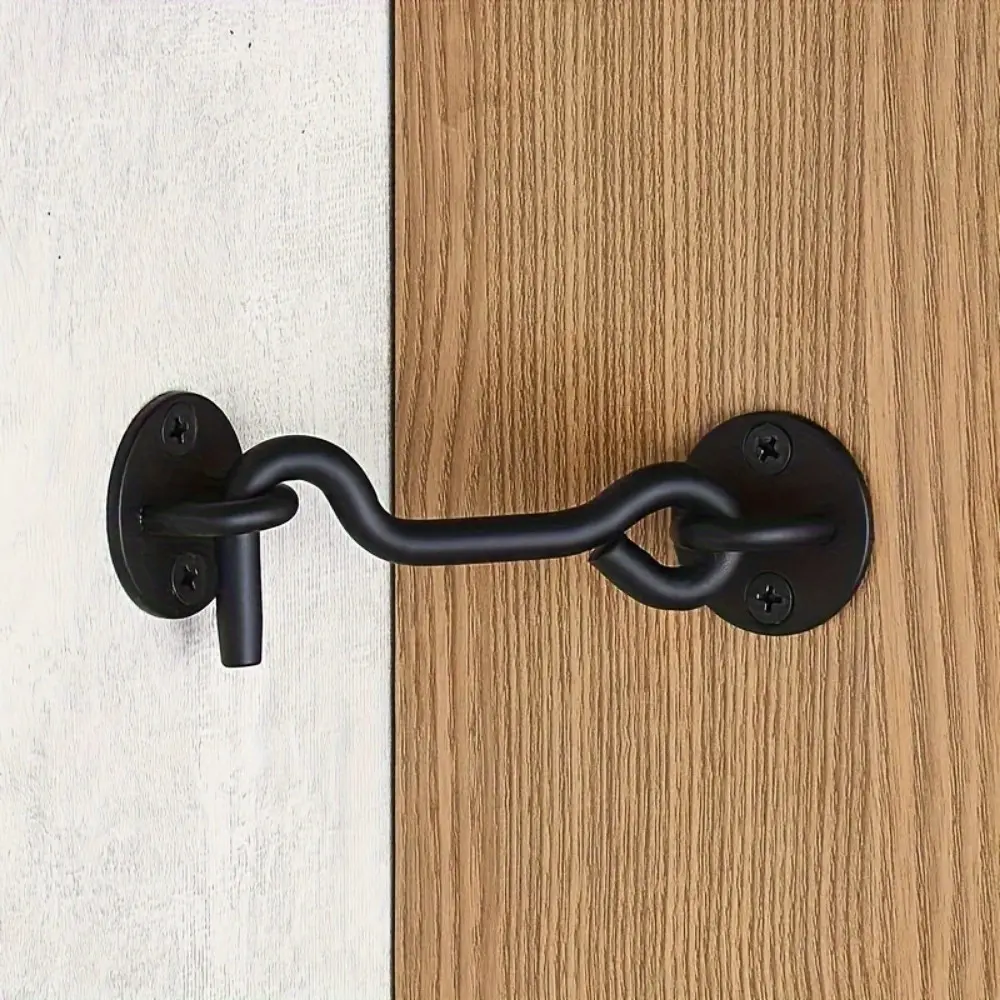 Door Lock in or Silver Color, Easy Screw Installation for Multiple Scenarios, Ideal for Doors, Windows, Cabinets and Boxes