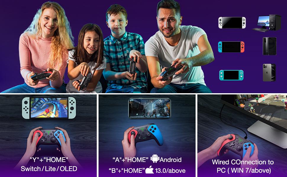 Switch 2 Controller for Switch 2/Switch/Lite/OLED/Android/iOS/PC, Wireless Pro Controller Work with Programmable,Vibration,TURBO & Wakeup Switch 2 Controller for Switch 2/Switch/Lite/OLED/Android/iOS/PC, Wireless Pro Controller Work with Programmable,Vibration,TURBO & Wakeup