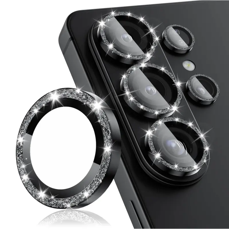 Samsung Galaxy S26 Ultra/s25 Ultra/s24 Ultra 5g Camera Lens Protector, Durable Protector, 9h Tempered Glass, Glitter Decoration, Ultra-HD Lens Cover, Mobile Phone Accessory