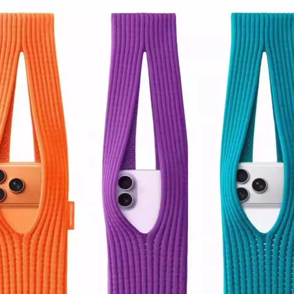 Pocket Apple Pocket Spot Long Crossbody Bag Short Mobile Phone Socks Apple Mobile Phone Bag Knitted Bag