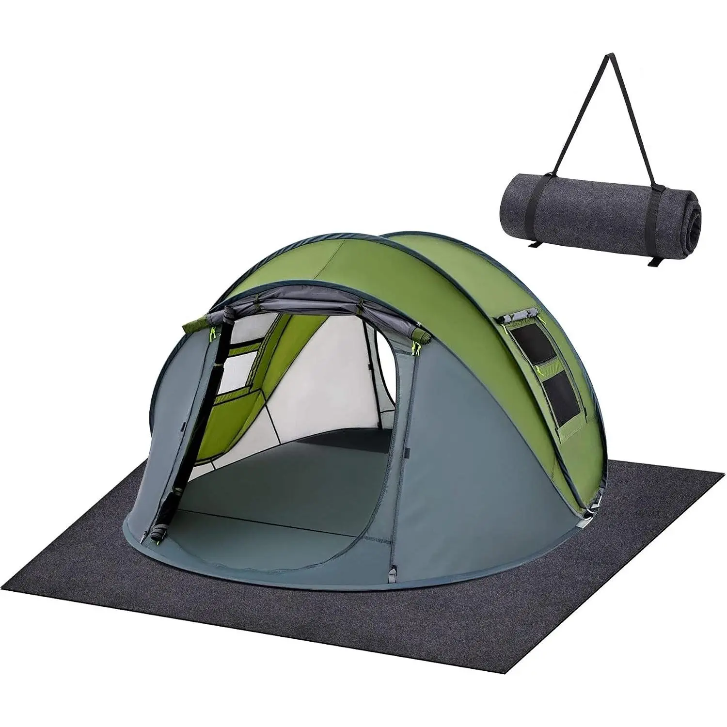 Camping Tent Carpet Mat Waterproof Inside/Outside Tent Rug Protective Waterproof Liner Keeps You Warm & Dry Outdoor Camping Floor Rug Accessory Soft & Comfortable Trimmable Material