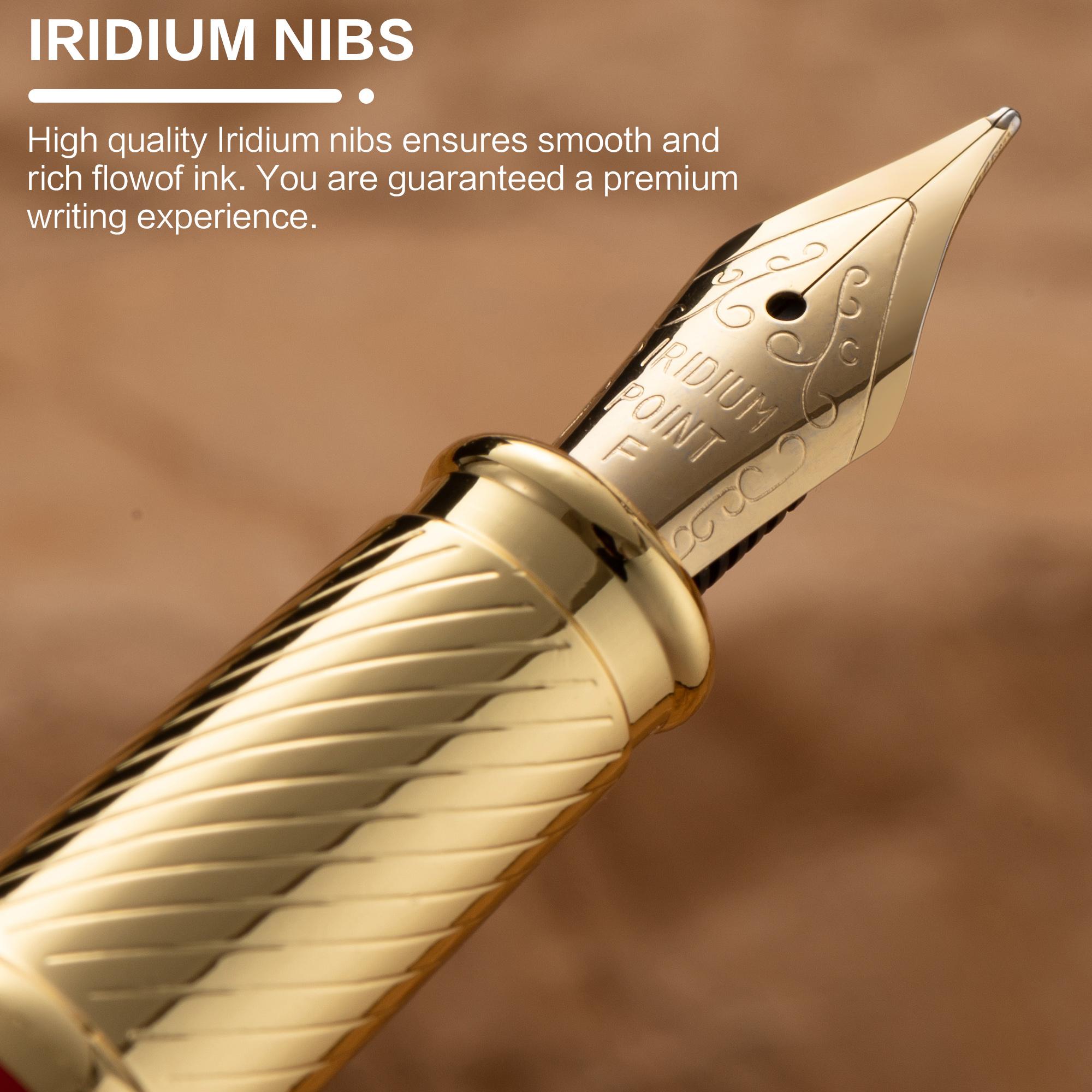 Metal Fountain Pen Set, 1 Count Fountain Pen with Ink & Gift Box, Smooth Writing Pen Set, Gift for Men & Women, Office Fountain Pen, Specialty Pen