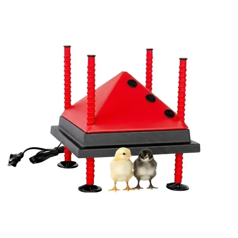 RentACoop 10x10" Adjustable Heating Plate with Bonus Foldable Anti-Roost Cone for up to 15 Chicks
