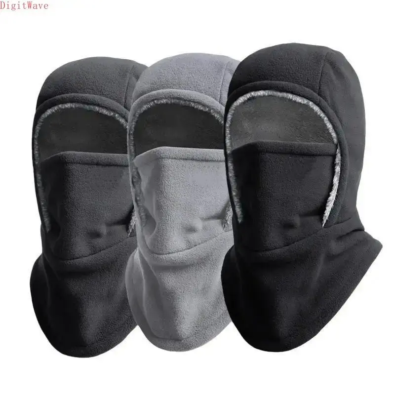 Winter One-Piece Hood Balaclava Thick Windproof Face Mask Scarf Ear Protection for Cycling Running Skiing Fishing Outdoor Sports Men Women, Thermal Ski Mask, Ski Mask