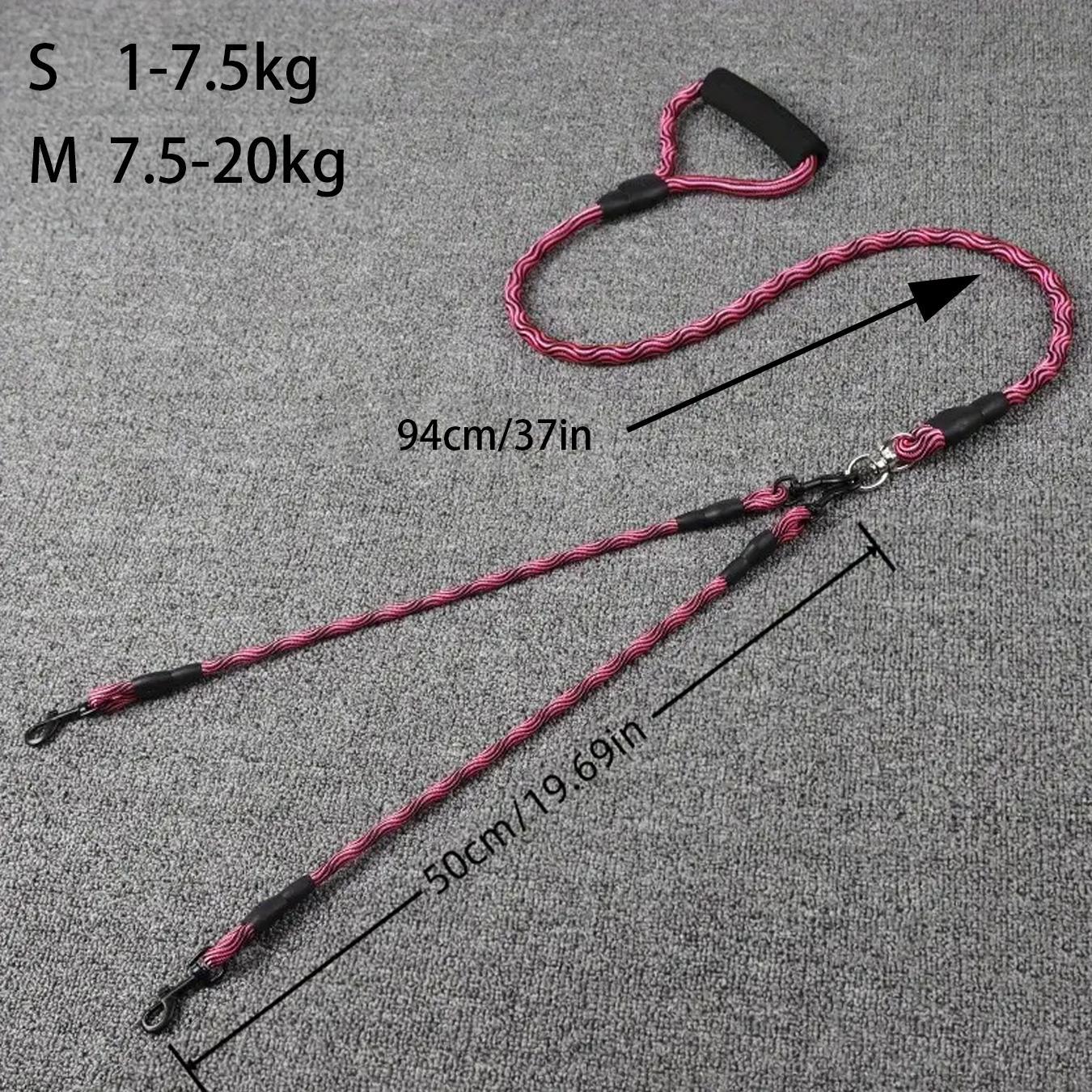 Double-ended Dog Leash, 1 Set Removable Wave Pattern Pet Leash, Pet Traction Rope, Anti-winding Pet Supplies for Outdoor Walking, Dog & Cat Accessories, Removable Components