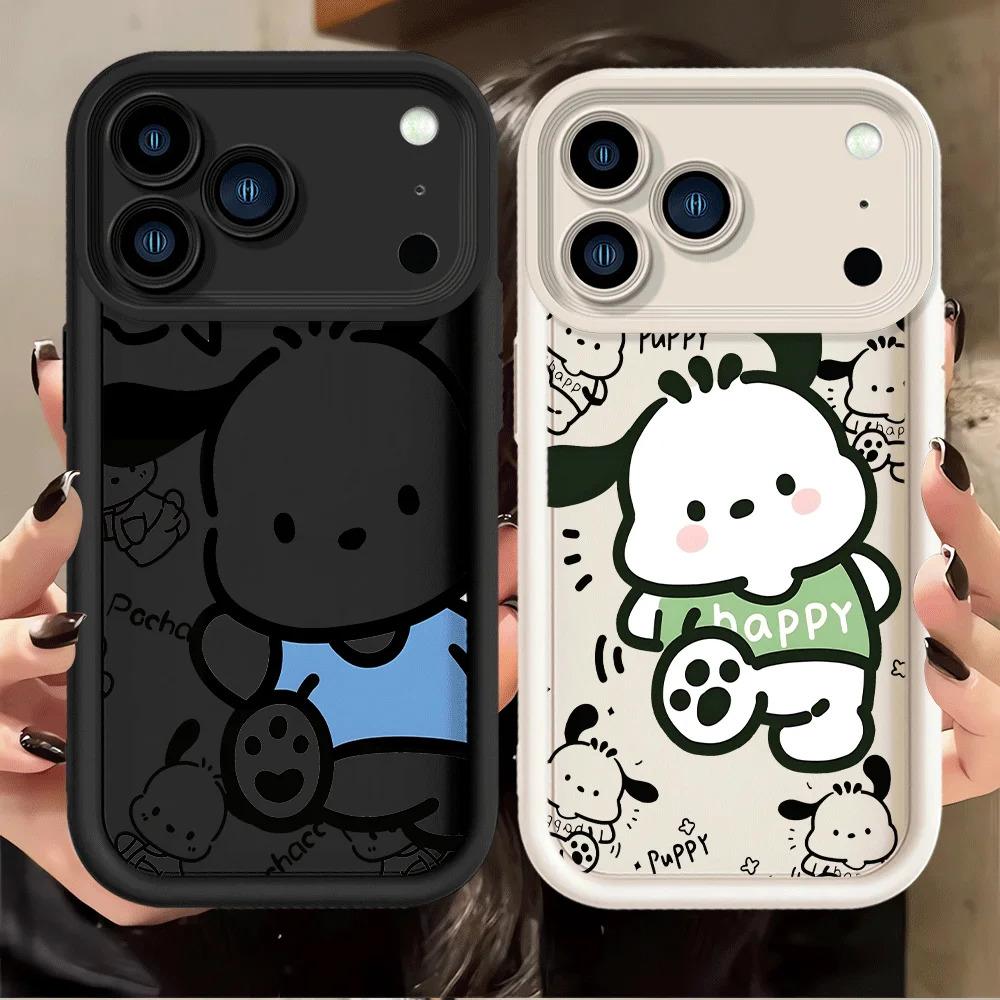 Soft Shell Case for iPhone 16e XS Max 17 Air XR 15 16 14 Plus 13 12 11 Pro Max Sanrio Cute Pochacco