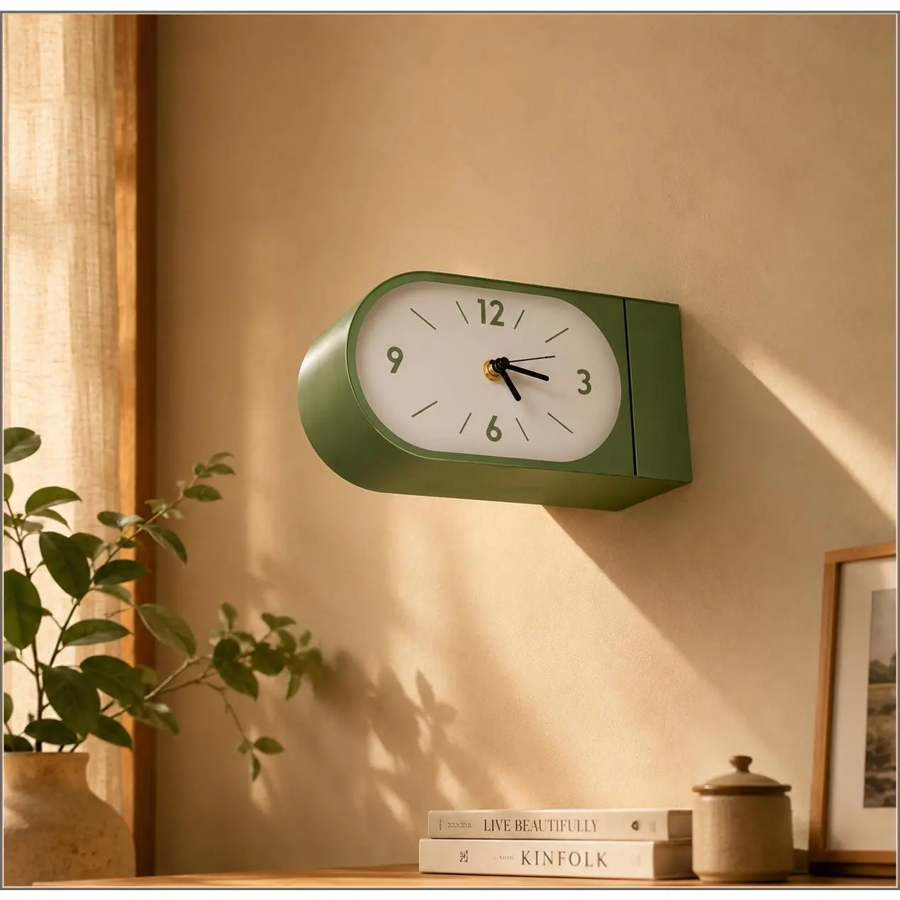 Modern Double-Sided Wall Clock - Minimalist Retro Station Clock, Stylish Home Room Accent for Living Room, Bedroom, Home Decor Refreshes