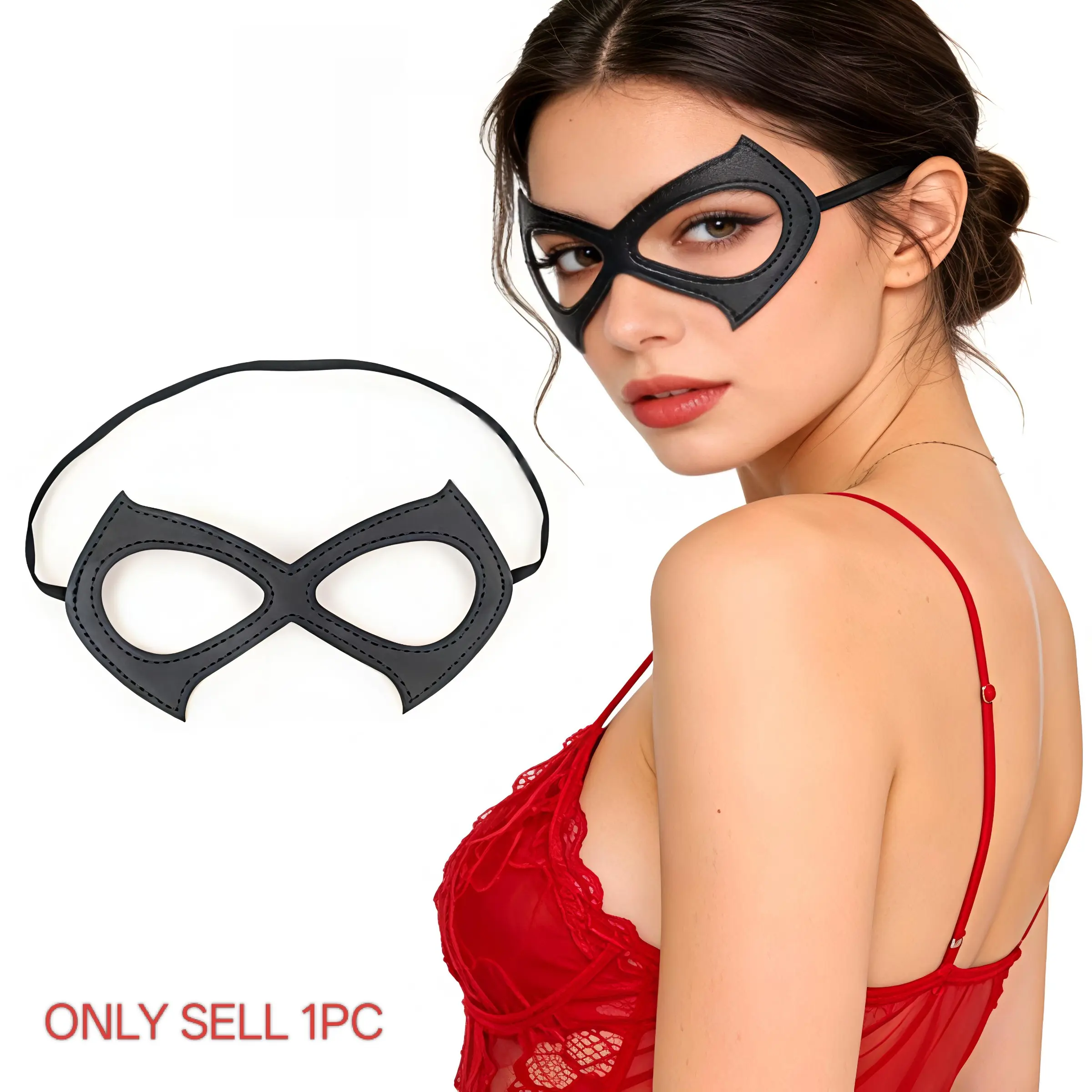 Halloween Leather Mask Cosplay Prop, Cool Mask, Catwoman Makeup Mask, Party Face Cover, Halloween Costume Accessory, Fun and Stylish Design