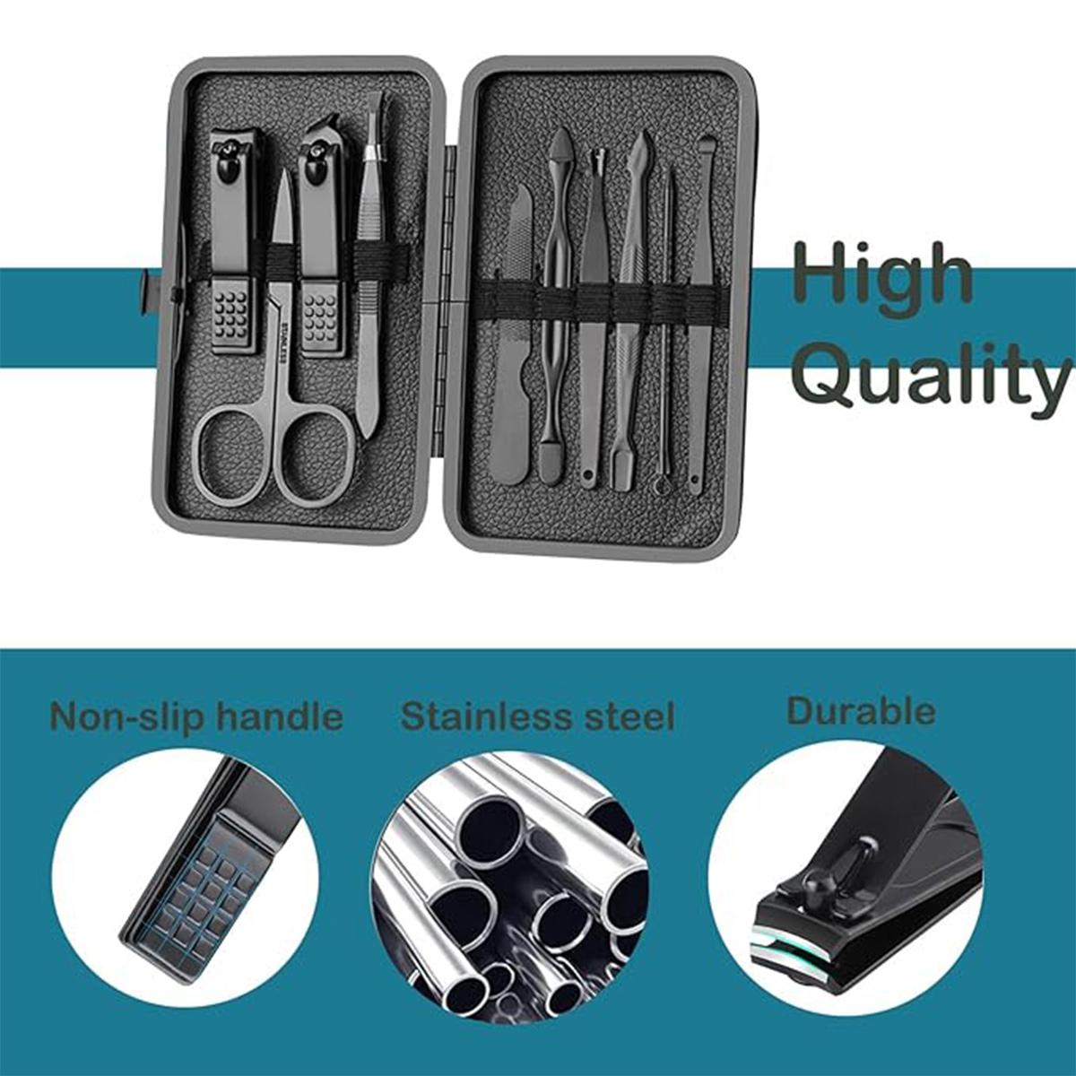 24Pcs Stainless Steel Nail Clipper Set with Storage Case,Stainless Steel Nail Clipper Kit,Professional Manicure & Pedicure Tool Set,Nail Cutter Kit Wallet,Nail Care Tool for Home & Travel, Body Care Products, Nail Supplies,Chrismas Gift New Year Gift