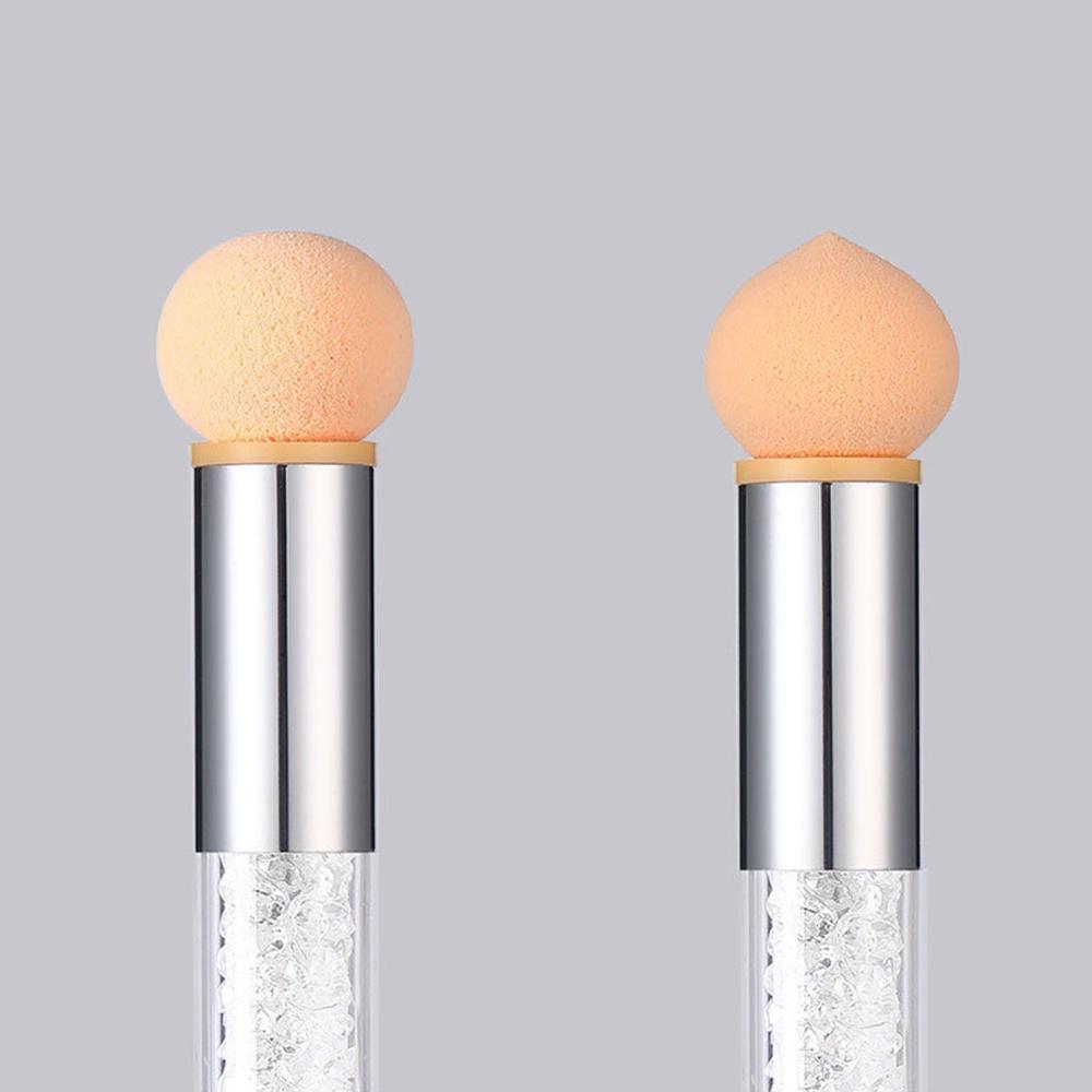 Professional Nail Sponge Brush Set - 4 Replaceable Heads, Multi-Functional Blending Tool, Skin-Friendly Latex for Smooth Gradients, Durable Design, Quick-Change System, Ideal for DIY Gradient Nails, Hypoallergenic, Portable Dust Cover