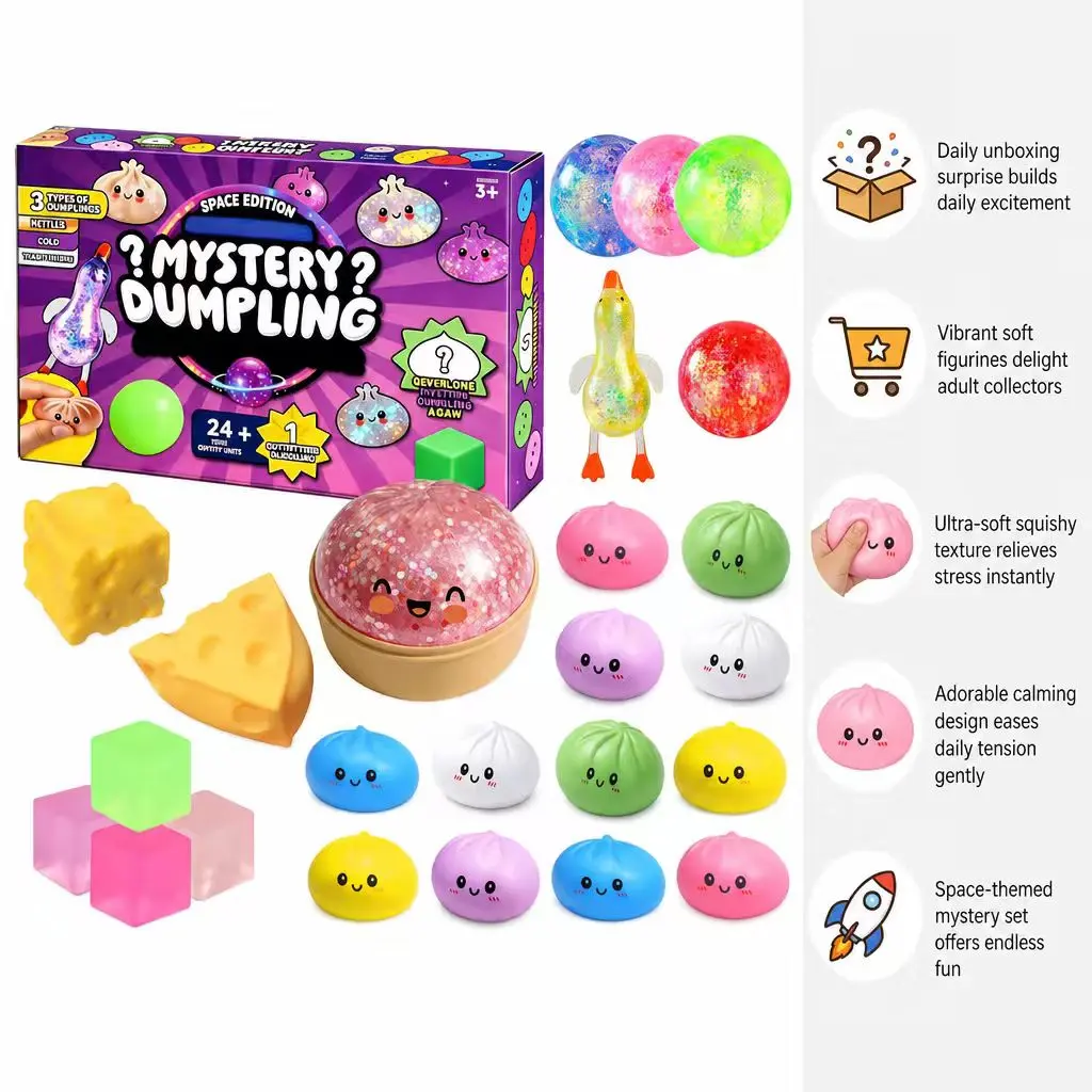 Squishy Set New Squishy Bun Bao Bun Advent Countdown Calendar Bun