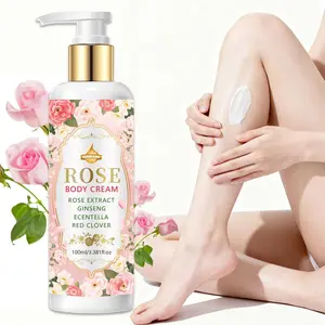 100ML Rose Body Lotion, Contains Rose Extract, Ginseng, Clover, Gentle Long-Lasting Hydration, Rose Scent, Quick Absorption, Moisturizes Skin, Even Skin Tone
