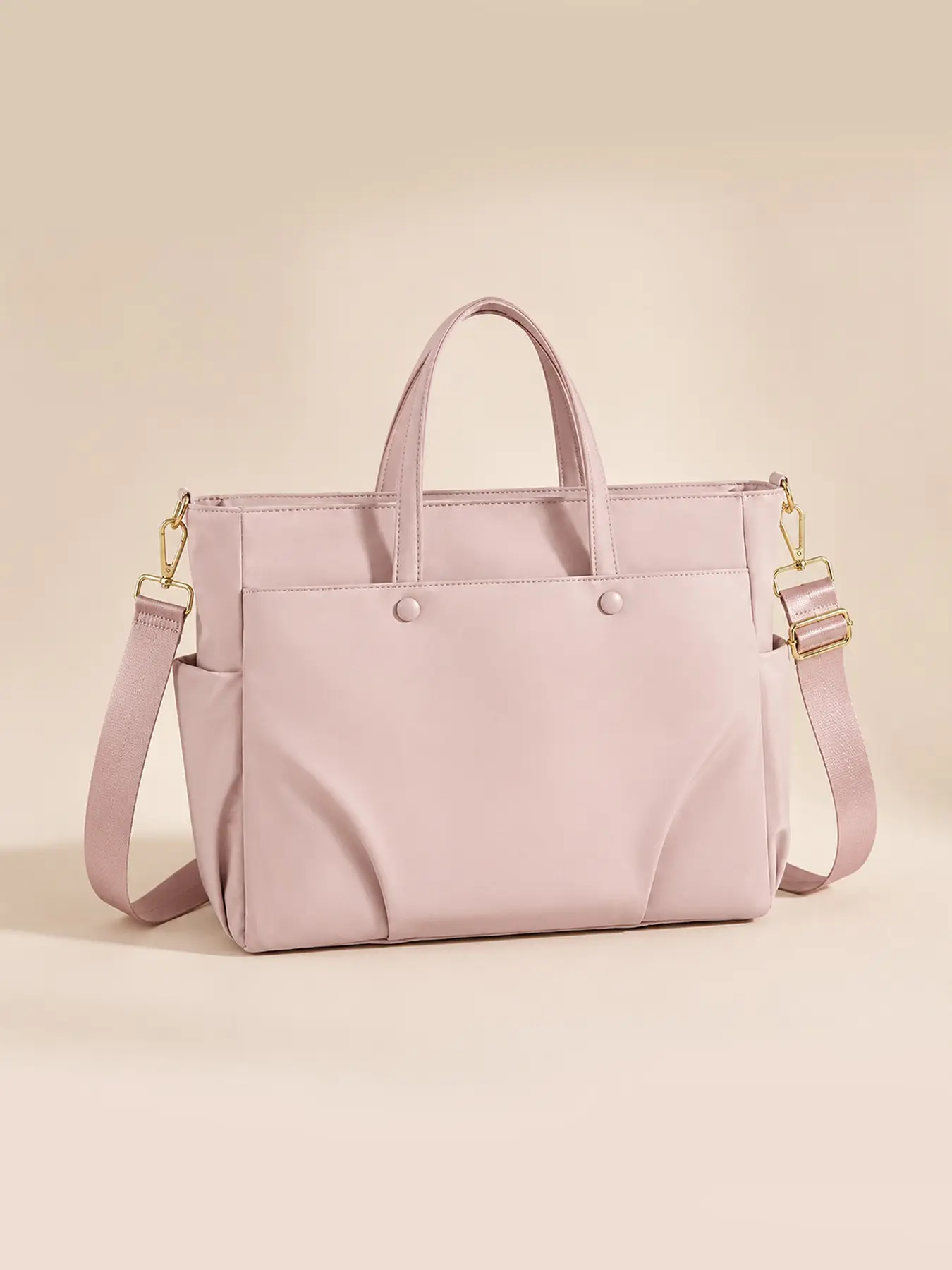 Women's Waterproof Nylon Tote Bag, 15-Inch Laptop Shoulder Bag, Office Crossbody Bag, Multi-Pocket Large Capacity Commuter Handbag, Ideal for Office Travel School