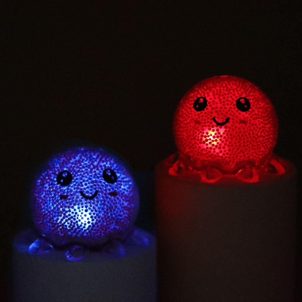 Random Color Octopus Shaped Squeeze Ball, Cute Luminous Squeeze Toy, Stress Relief Toy For Adults, Kawaii Squishies