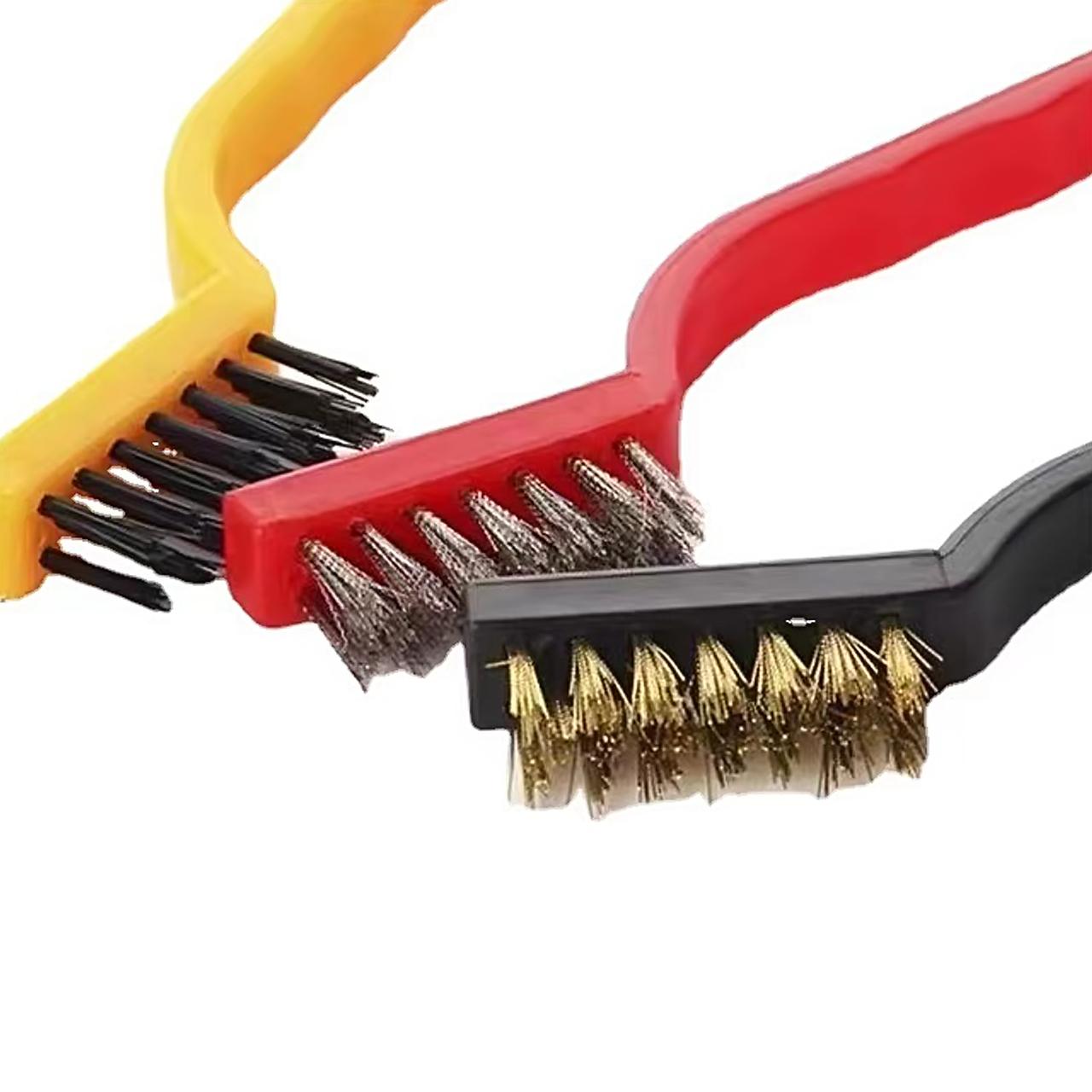 Kitchen Stove Cleaning Brush, 3 Counts Deep Clean Gas Stove Brush, Scrubber Brush for Range Hood Grease Grime, Hand Tools, Cleaning Supplies, Kitchen Accessories, Brush Set, Summer Fathers Day Gift