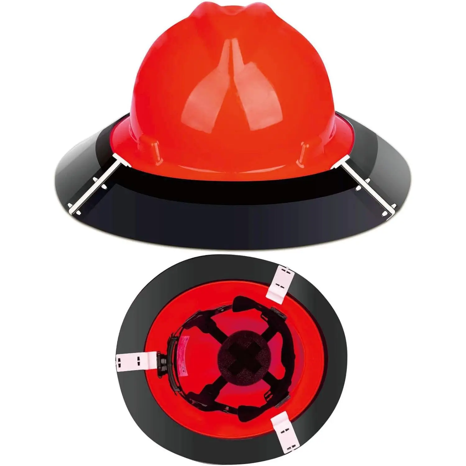 Reable Hard Hat Visor, with Neck Protector Breathable Shade Net Full Brim Hard Hat Shade,Compatible with Standard V-Gard Full Brim Neck Protection high Visibility,Durable for Outdoor