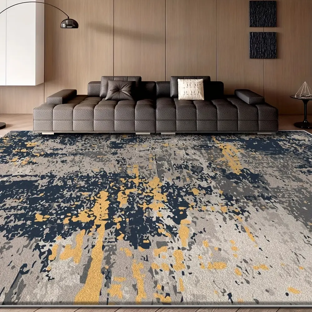 Velvet carpet, 850 grams per square meter, features a minimalist design, suitable for indoor entryway flooring, soft to the touch, soothing to the mind. The back has a slight plastic washable layer