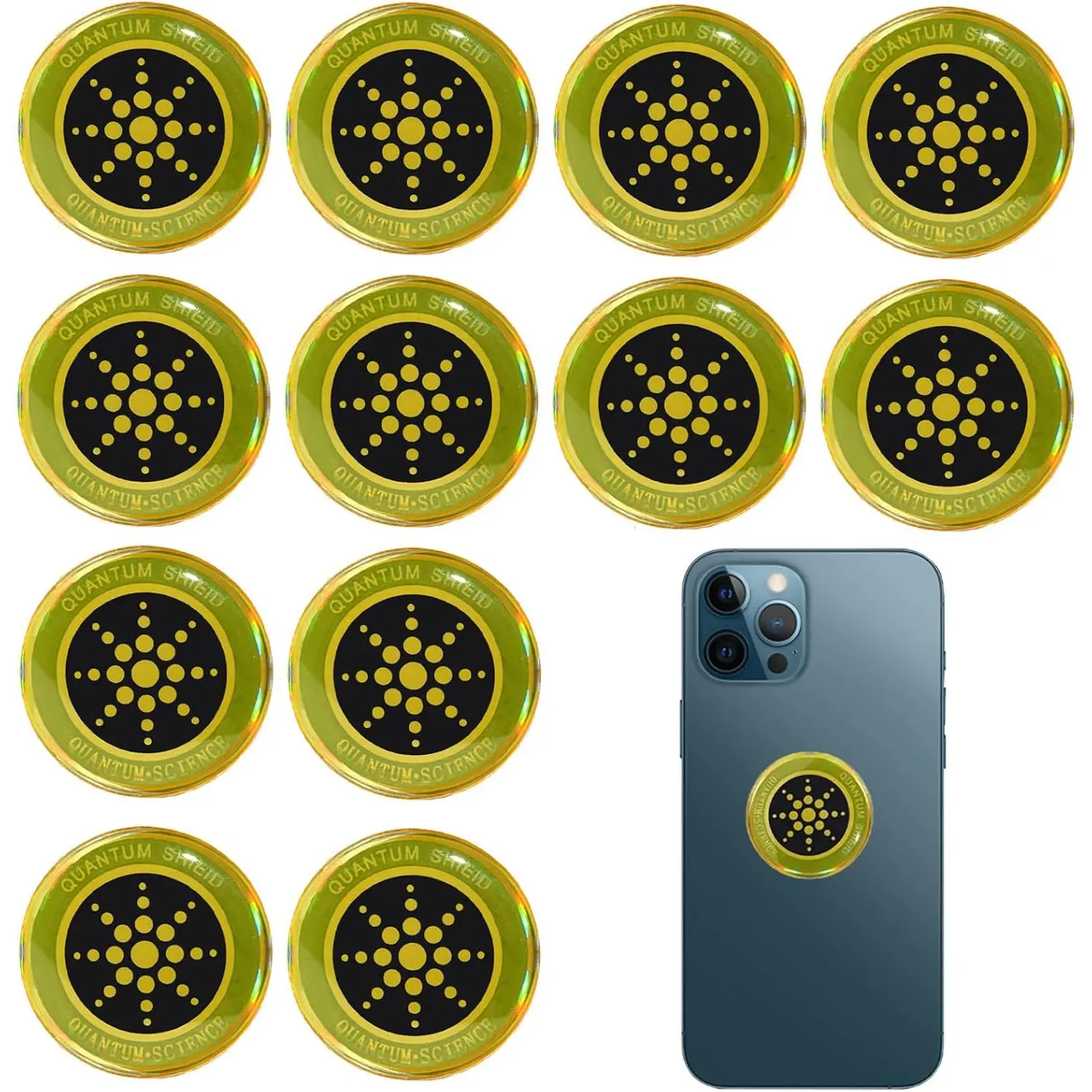 12 Pcs EMF Radiation Blocker Stickers for Smart Phones, Tablets, Laptops - Practical Gift for Tech Lovers (Anti-Radiation Mobile Phone & Electronic Device Accessories)