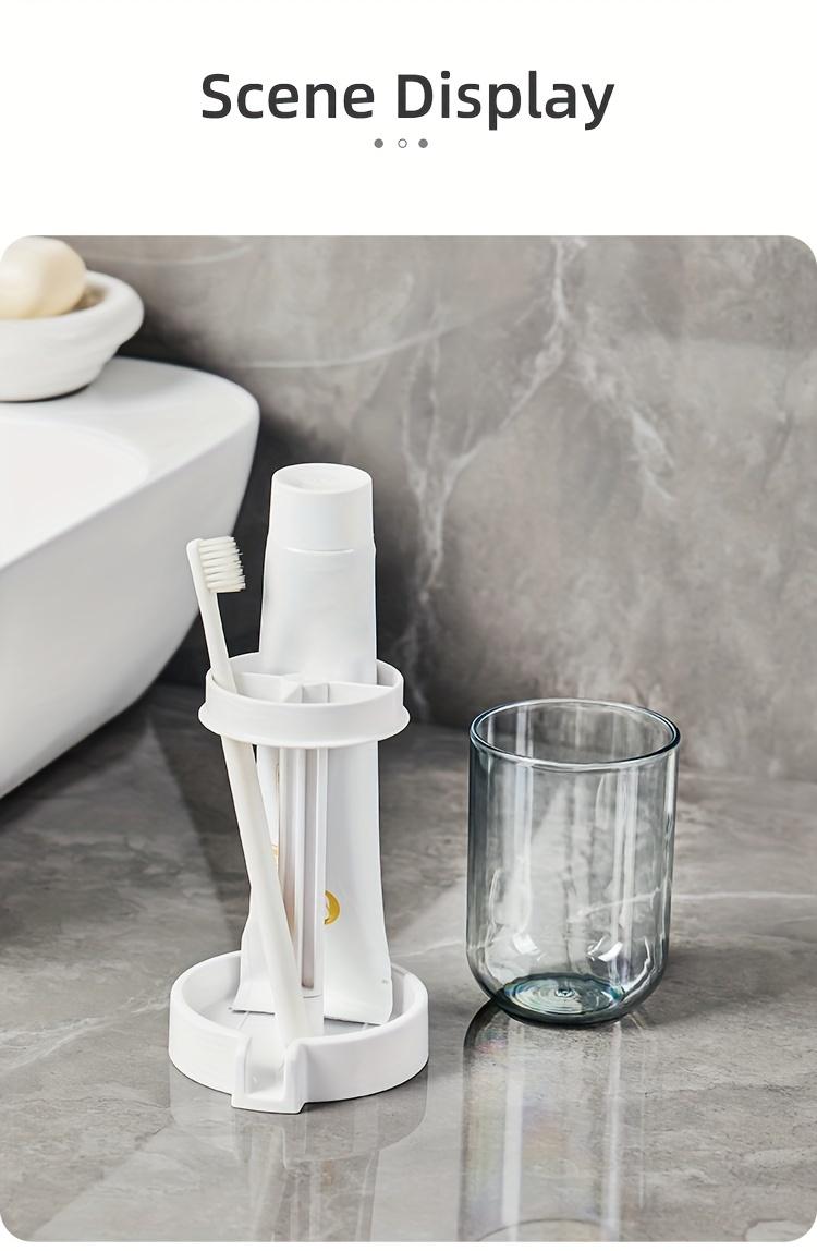 1PC Bathroom Toothbrush Cup Holder, Waterproof Toothbrush Holder, Cosmetic Organizer, Space-Saving Wall Shelf, Suitable for Sinks, Washrooms, Counters, Bathroom Organization and Storage