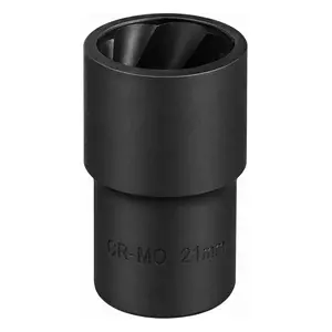 1/2" Drive Impact Twist Socket - Professional Lug Nut Remover for Damaged, Rusted & Stripped Nuts - Spiral Flute Design with Maximum Grip Power