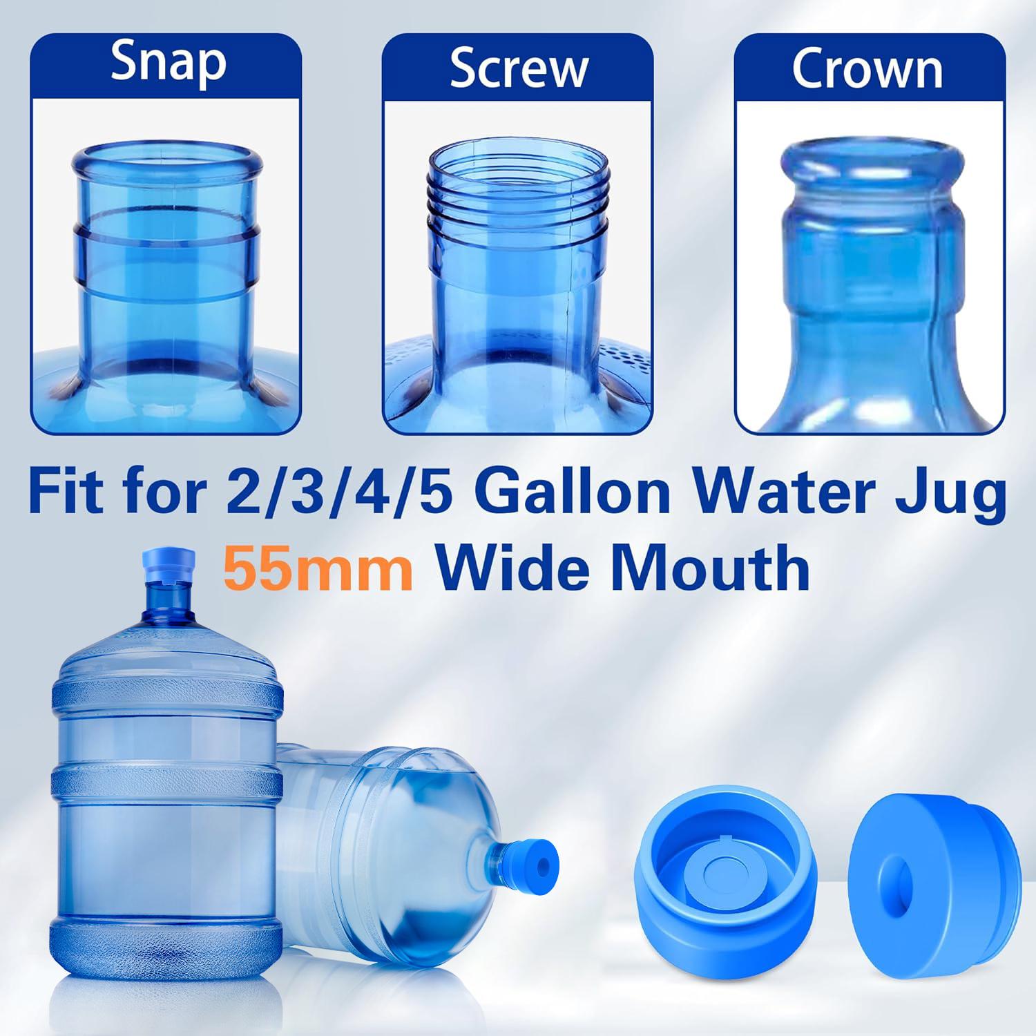 3 Counts/set Silicone Water Jug Cap, Reusable Spill-proof Dust-proof Water Bottle Cap, Food Grade Silicone Mini Replacement Water Bottle Cover, Drinkware Accessories for Home Office Dormitory