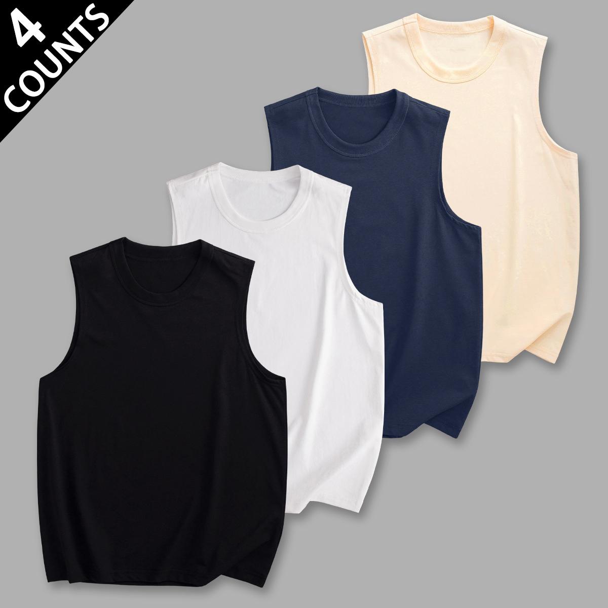 Minimalist Crewneck Muscle Core Mens Timeless Sleeveless Tank with Clean Stitched Detail and Lightweight Quick Dry Fabric for Fitness Training and Summer Daily Wear