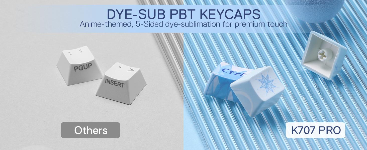 Redragon K707 PRO SE 80% Wireless Gasket RGB Gaming Keyboard, 3-Modes 87 Keys TKL Anime Mechanical Keyboard w/Hot-Swap Socket, Dye-Sub PBT Keycaps & 5-Layer Noise Dampening, Custom Linear Switch