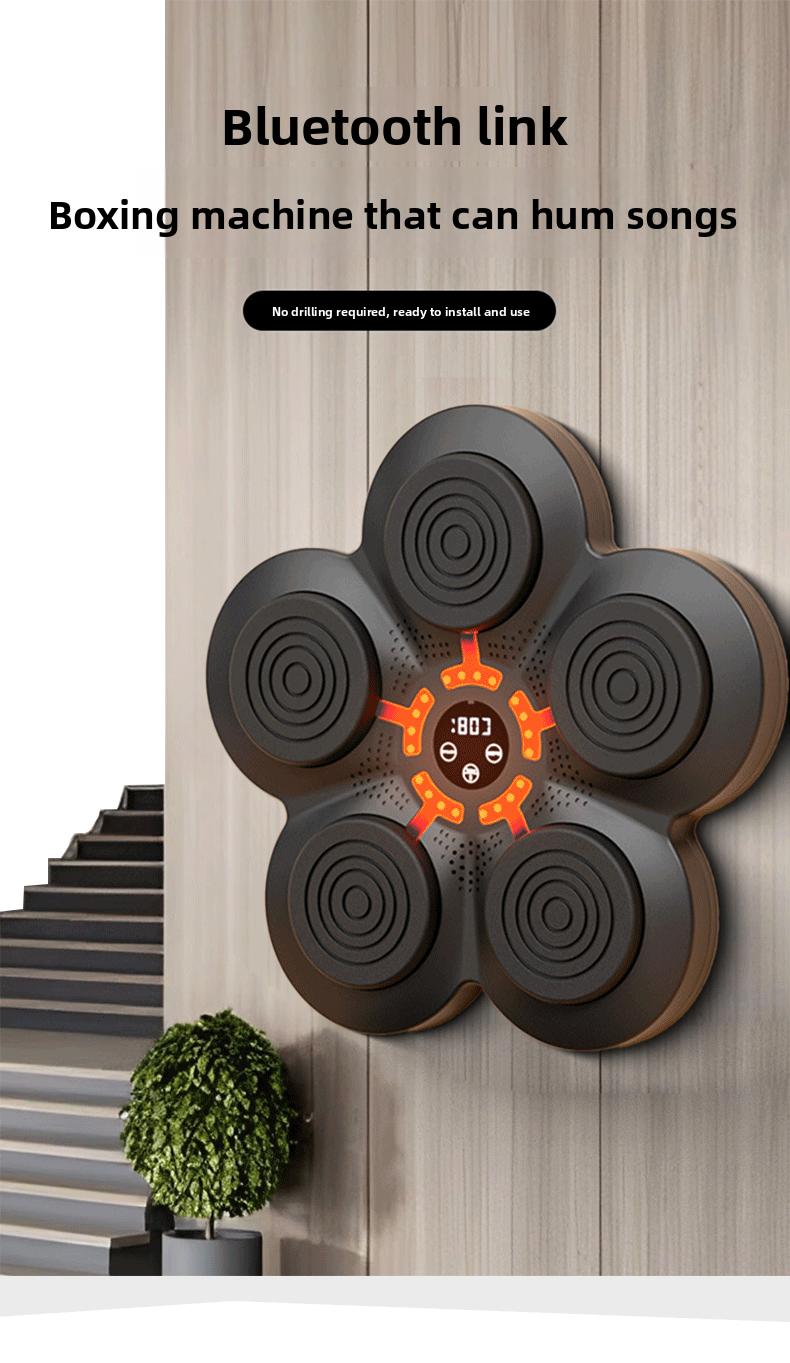 Smart Music Electronic Punching Bag Wall Target Home Boxing Trainer with Music for Kids Adults Fitness Training Punching Machine Equipment