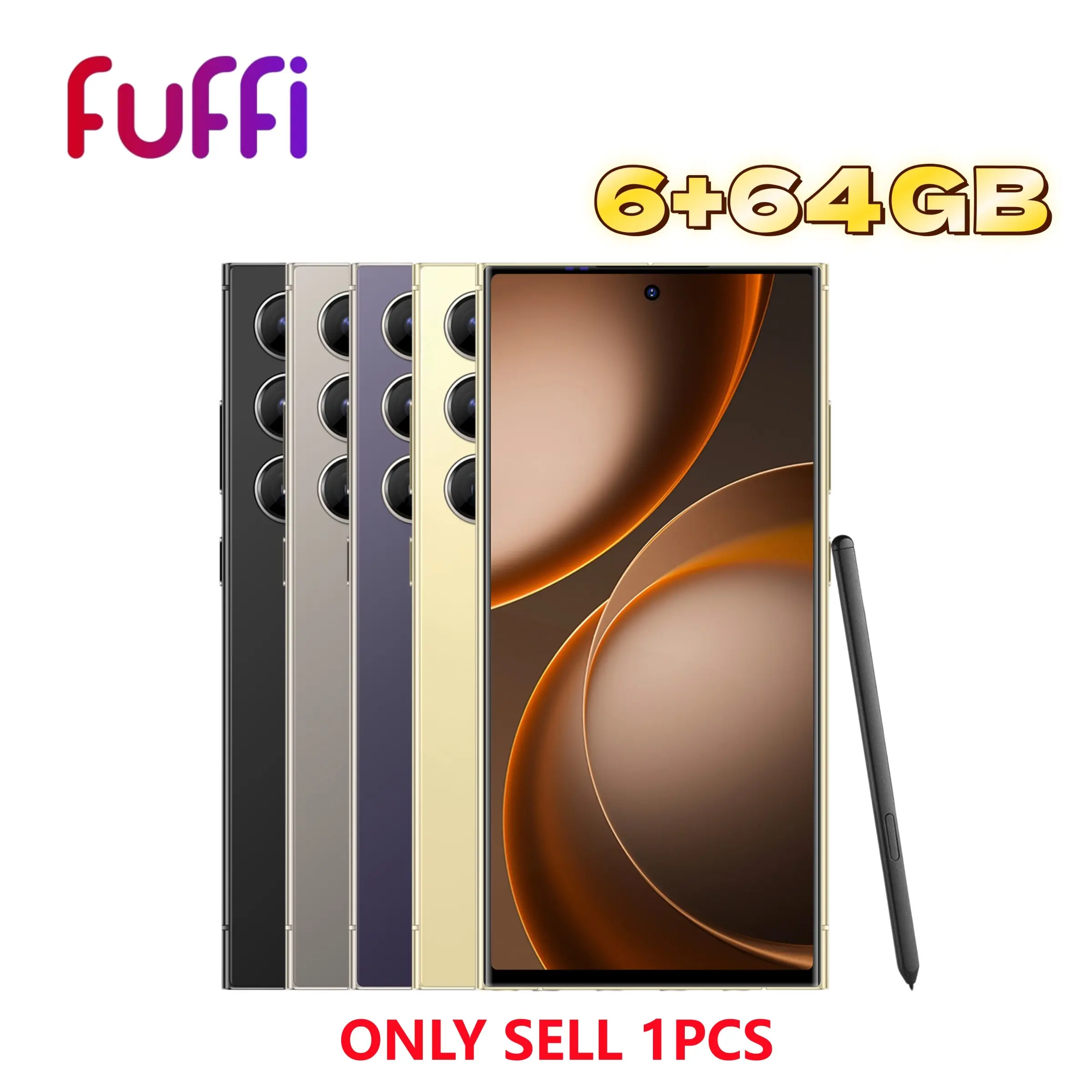 Fuffi Smart Phone, 6.8-Inch HD Screen, Octa-Core Processor, 6gb RAM, 64GB ROM, 4g Network, Dual Sim, Stylus Pen, 4100mah Battery, Android
