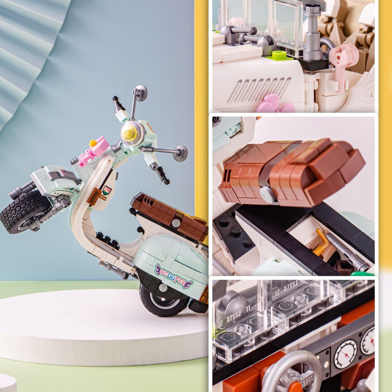 Miniature Motorcycle/Wedding Car Model STEM Building Blocks, 1  Set Mini Particle Blocks Building Toy, Creative Assembly Toy Gift, Wedding Car Model