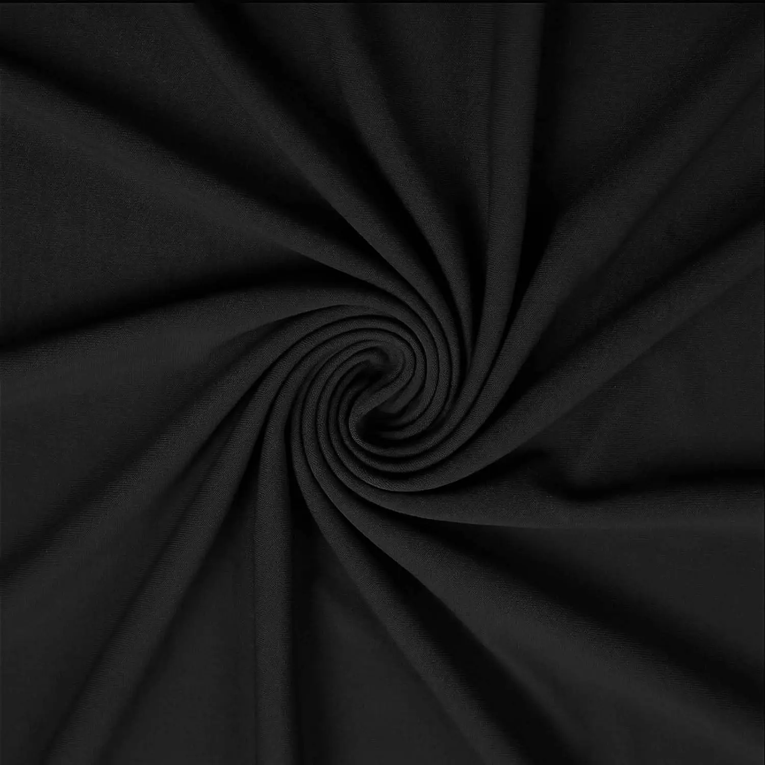 59-Inch Wide 82% Nylon 18% Spandex Shiny Swimsuit Fabric, 5.90 oz/yd², 4-Way Stretch, for Sports, Dance, Yoga (Black, 1 Yard)Gift