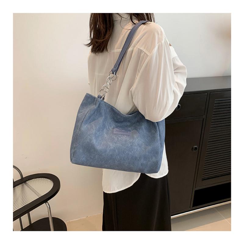 College Student Class Tote Bag, Female Shoulder Large Capacity Personalized Commuting Bag