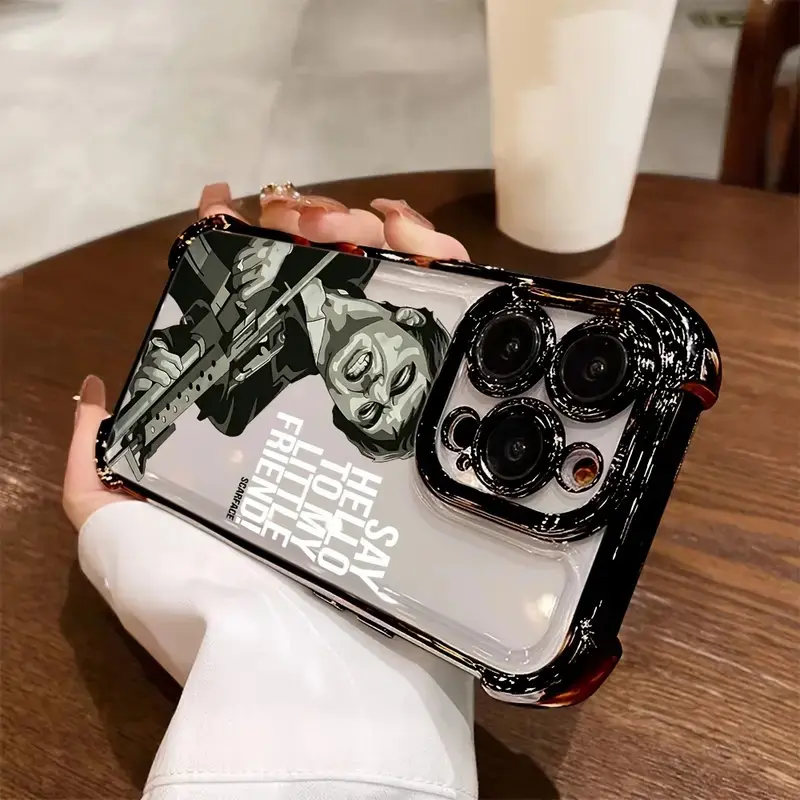 Scarface Shockproof Slim TPU Smartphone Cover - Silicon Casing Protector with 4-Strengthened Corners, Soft Back for Drop Protection, Compatible with iPhone 17 Air,16,15,14,13,12,11 Pro Max Plus,16e,XS Max