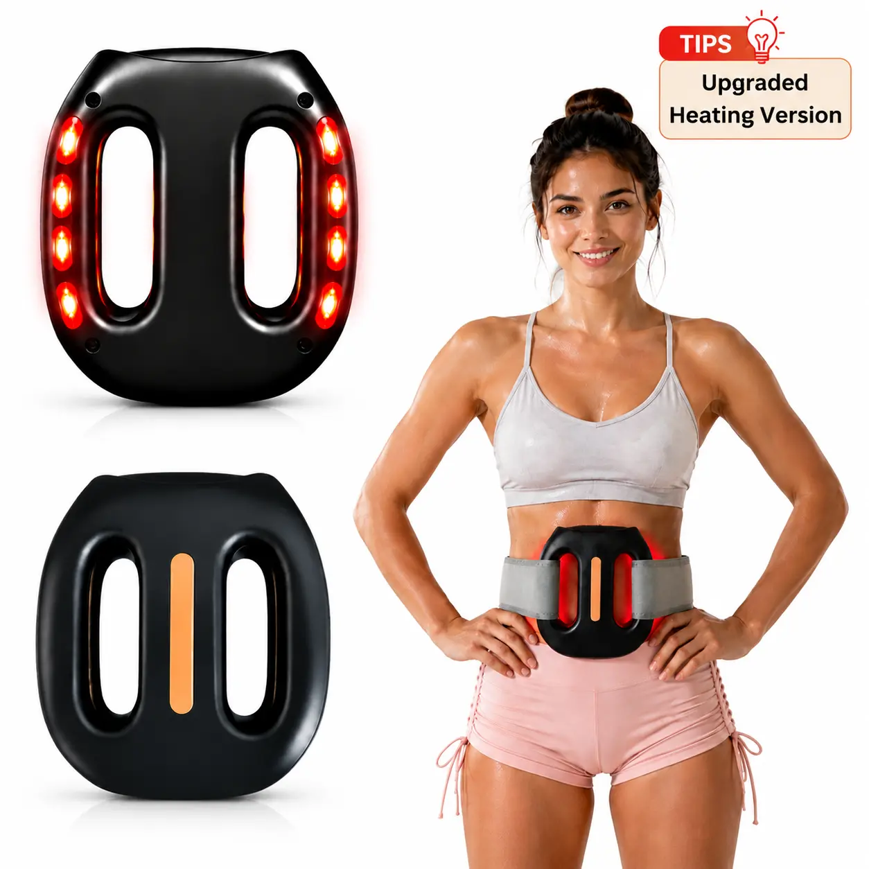 2026 New Digital Display Heated Fascia Massage Ring, Mini Cordless Muscle Massager with 18 Vibration Modes, Handheld Massage Tool for Hands, Waist, Legs, Muscle Relaxation, Home Office Massage Gift