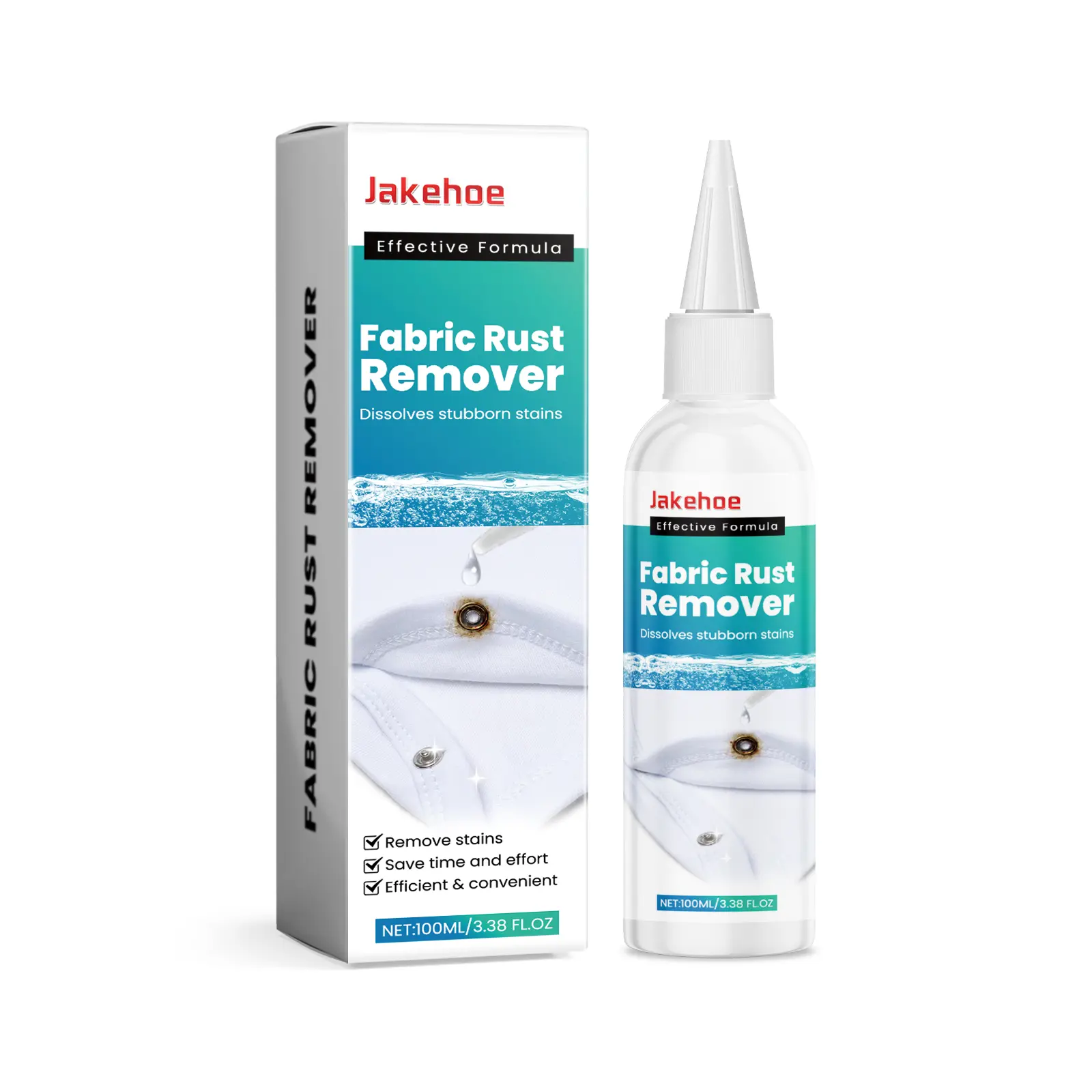 Jakehoe Fabric Rust Remover - Daily Cleaning Agent for Clothes to Remove Rust, Oil Stains, Water Stains, and Coffee Stains