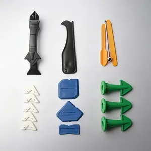 15Pcs Silicone Caulking Tool Kit, Stainless Steel Head Sealant Finishing Tools, No Power Needed for Home Sealing & Repair