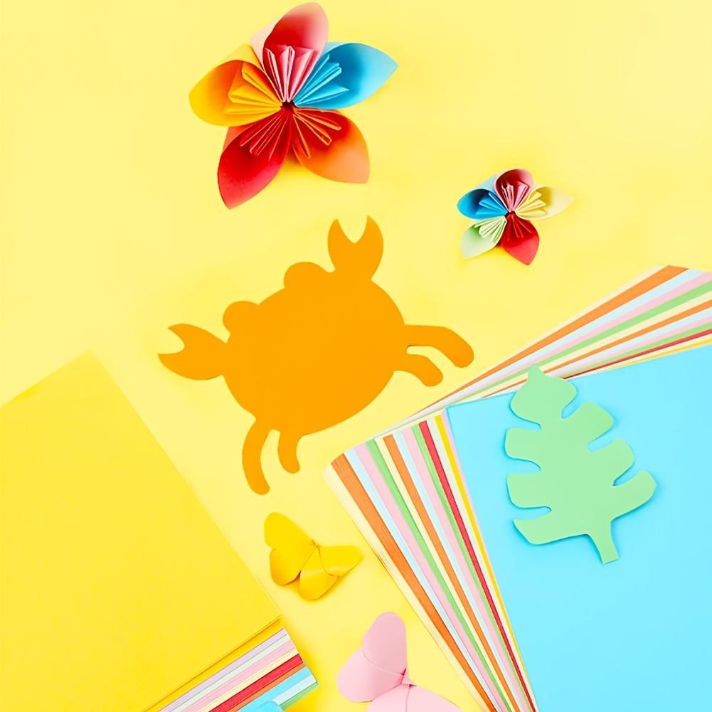 Set of 100 & 50 A4 Color Printer Paper, Multi-Purpose High-Quality Colored Paper, Origami and Art Crafts, 10 Vibrant Colors, 8.3x11.7 Inches, Stationery Office Supplies