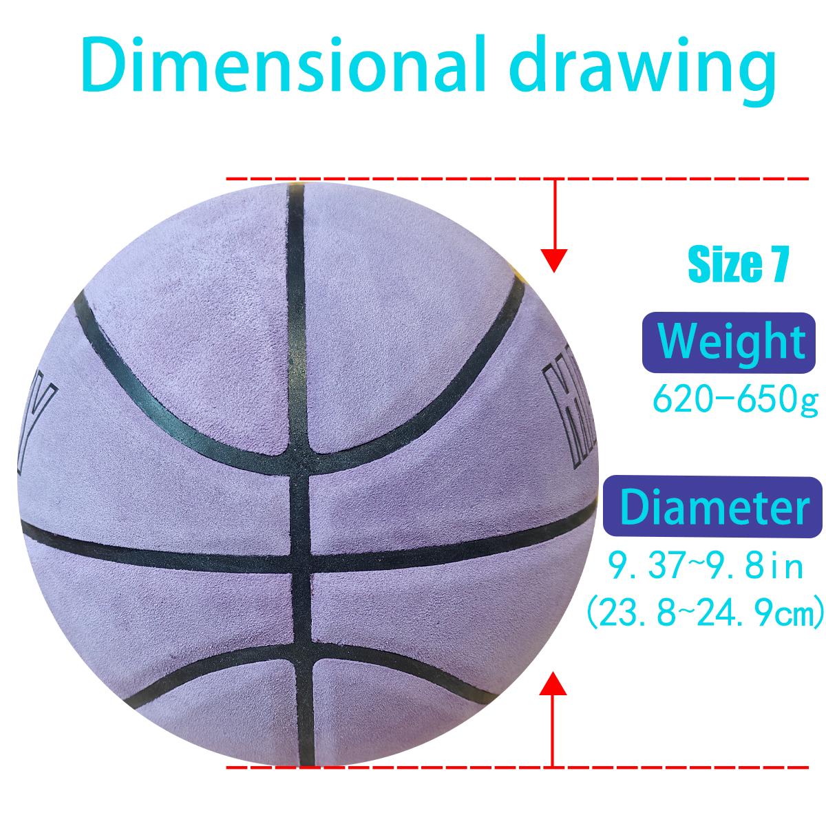 Size 7 PU Basketball, Wear-resistant & High Elasticity Basketball, Basketball for Adults, Youth, School Students Competition Training
