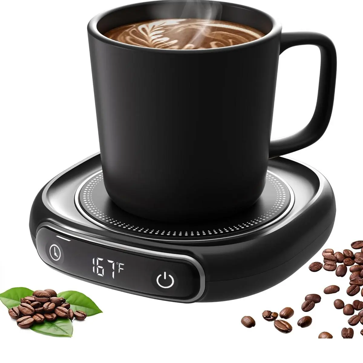 167°F Constant Temp Mug Warmer, 3 Temp Settings with Auto Shut Off – Fast Heating Desk Plate for Coffee Tea Milk Home Office
