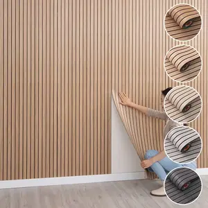 A Roll Self-Adhesive Retro 3D Wood Grain Grooved Wall Panel Stickers, Self-Adhesive Recessed Grid Wallpaper, Indoor Home Wall Renovation, Easy Installation, Cuttable, Suitable for Bedroom, B&B, Cottage, Living Room, Office, Waterproof And Wall Stickers