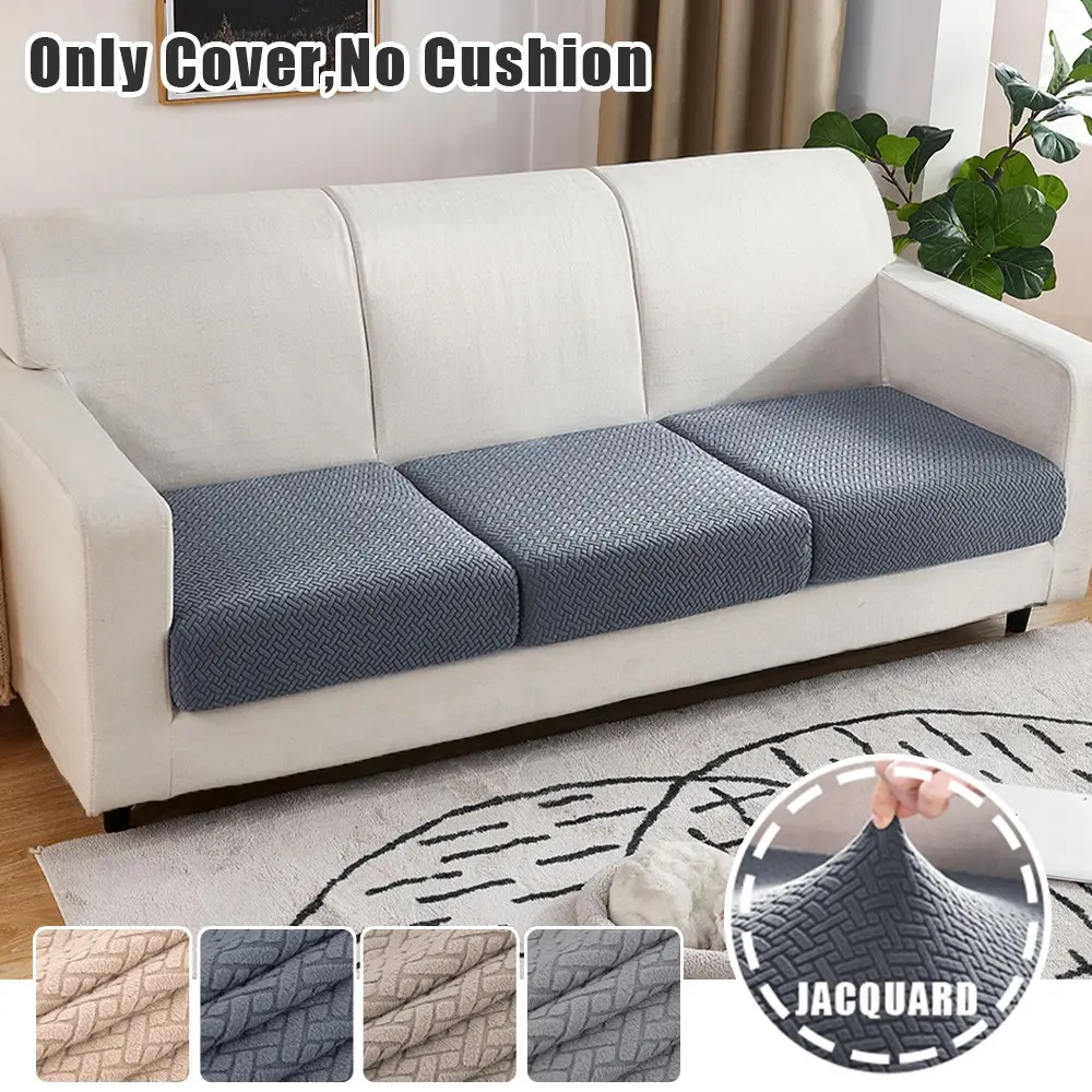 3PCS Jacquard Sofa Cover Twill Pattern Stretch Sofa Slipcover Furniture Protector for Office Living Room Home Decor Washable Sofa Covers Dustproof Stretchable Sofa Cover