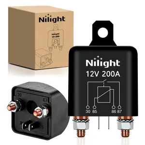 Nilight 200A Starter Relay 4 Pin Split Switch 12V Continuous Heavy Duty SPST High Current Terminal Car On Off Control for Automotive Truck RV Camper